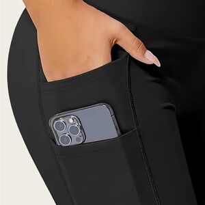 Slimming Pocket Yoga Tight Pants, Winter Thermal High Waisted Sports Leggings.